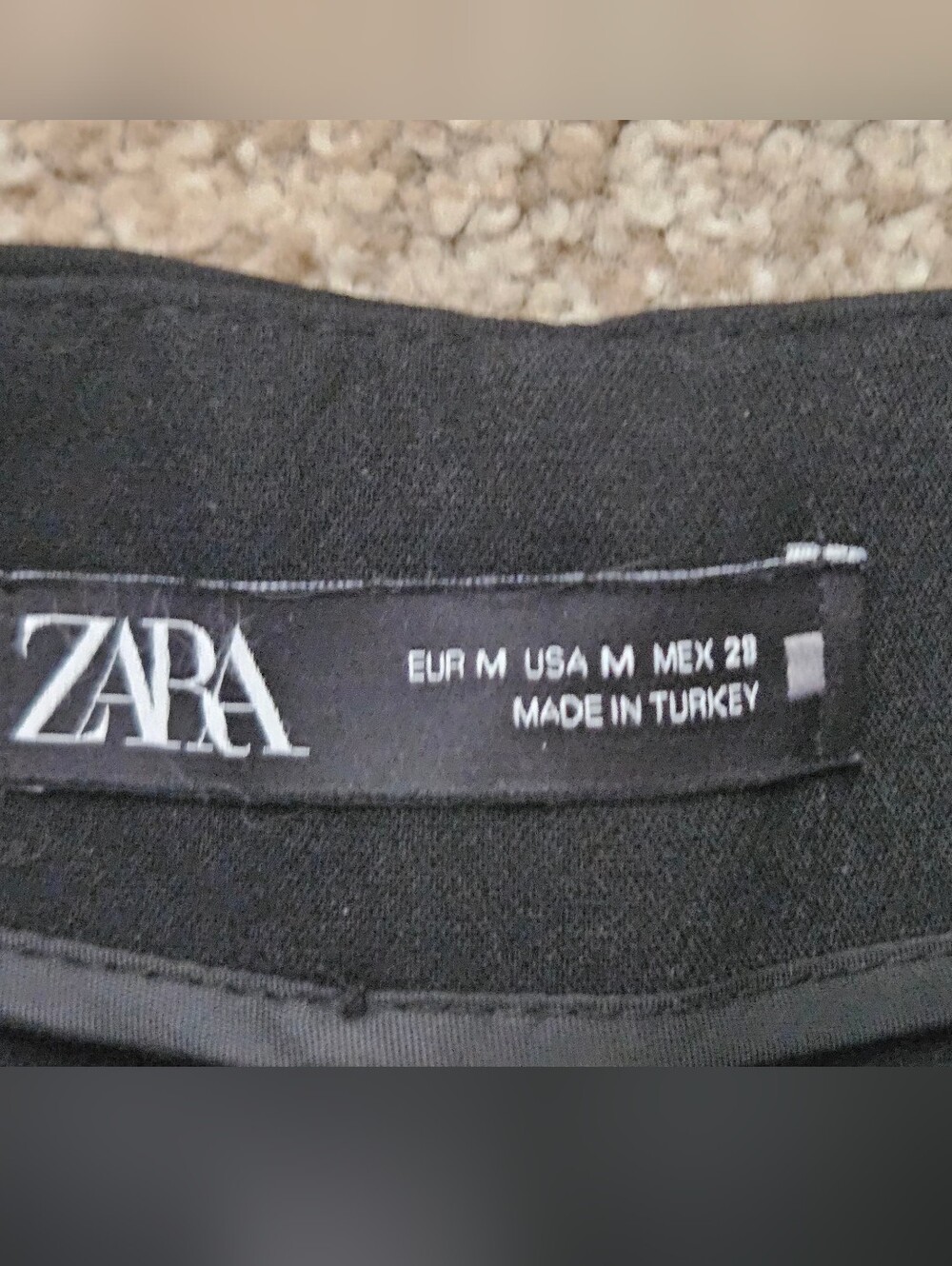 Zara Black High-Waist Shorts With Decorative Gold Button Front - Picture 5 of 10